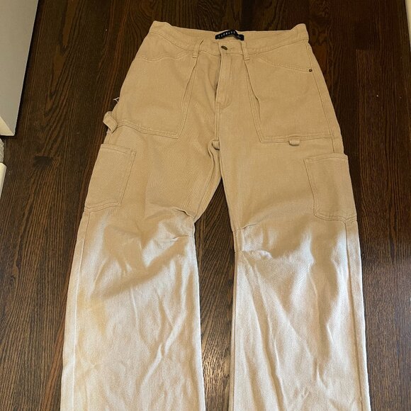 Light tan Denim Cargo Jeans - Size M - Picture 1 of 5